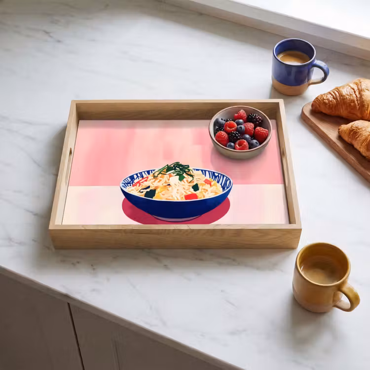 Tray - Rice - Illustration - Bowl - Vegetable — 3