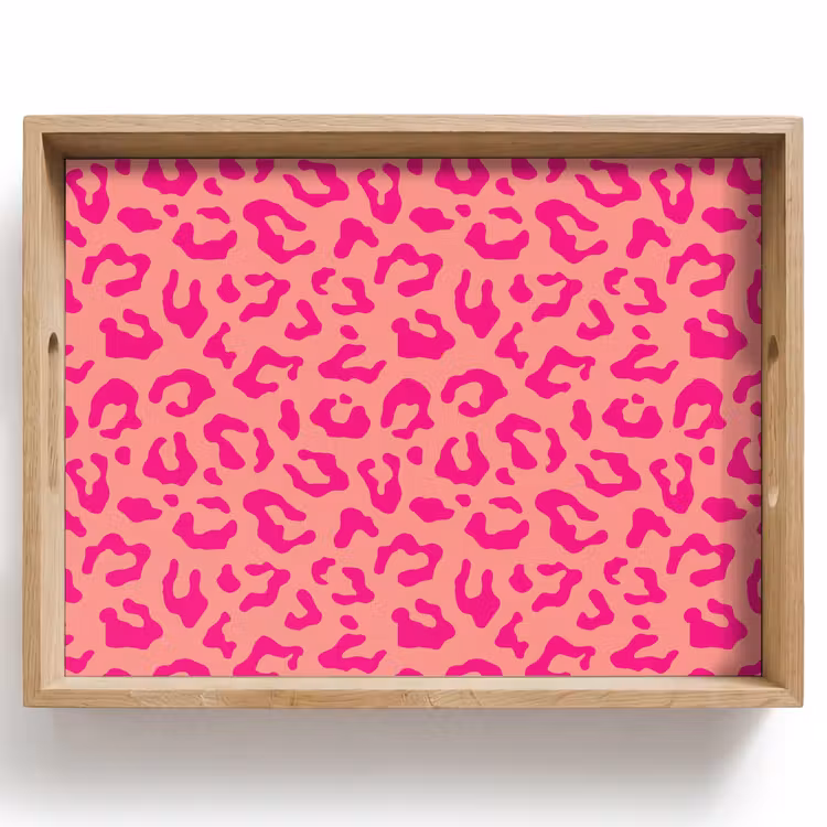Tray - Panther print - Pink - Animal print - Minimalist — 1