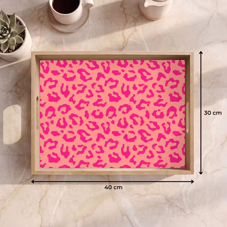 Tray - Panther print - Pink - Animal print - Minimalist — 8