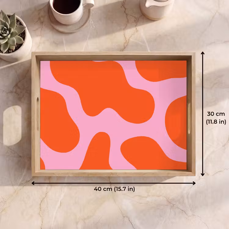 Tray - Stains - Red - Pink - Pattern - Minimalist — 7
