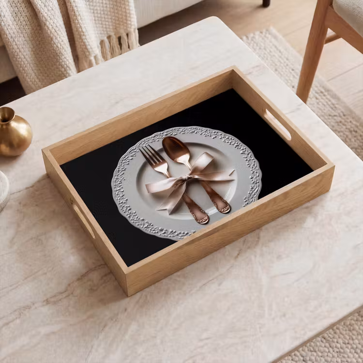Tray - Rose - Bow - Cutlery — 2