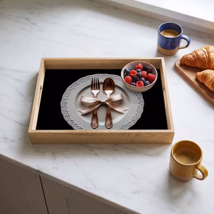 Tray - Rose - Bow - Cutlery — 3