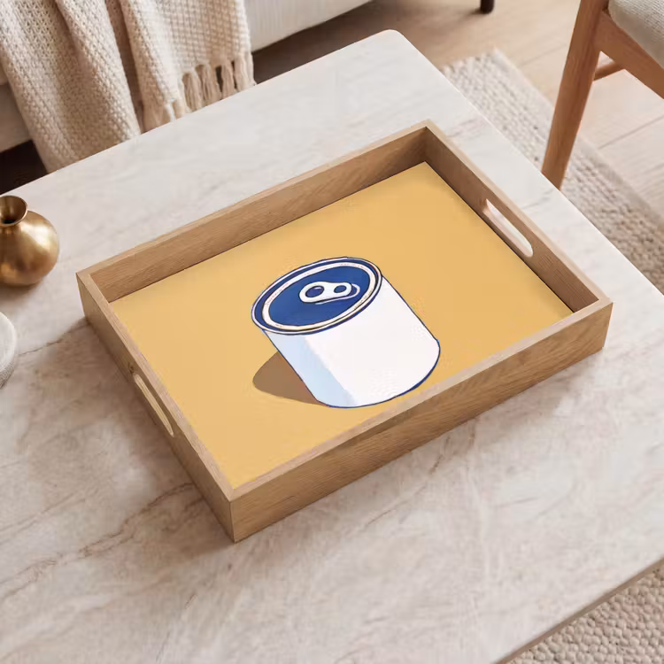 Tray - Tin - Minimalist - Blue - Illustration — 2