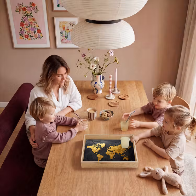 Tray - World map - Gold - Stone — 5