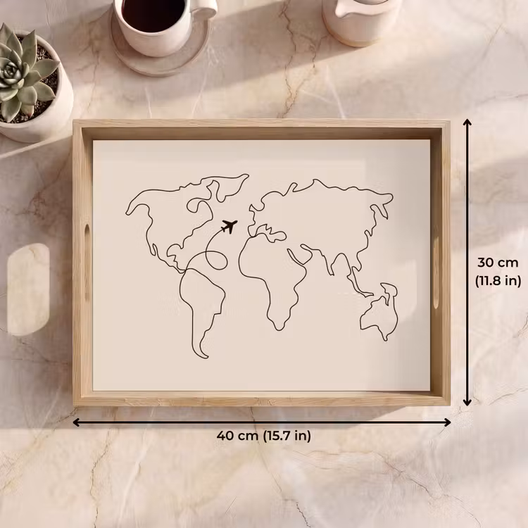 Tray - World map - Simple - Airplane — 7