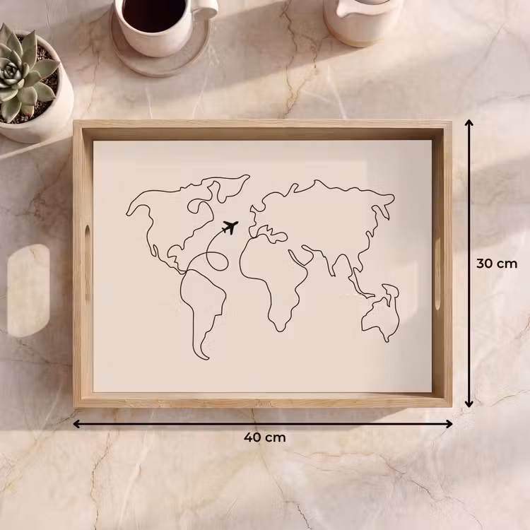 Tray - World map - Simple - Airplane — 8