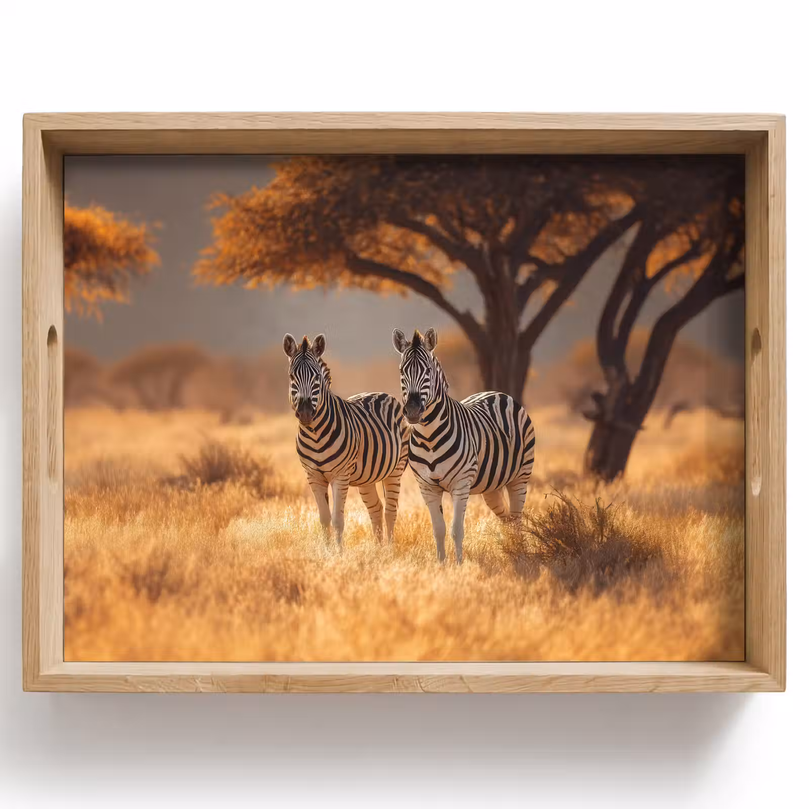 Tray - Zebras - Savannah landscape - Grass — 1