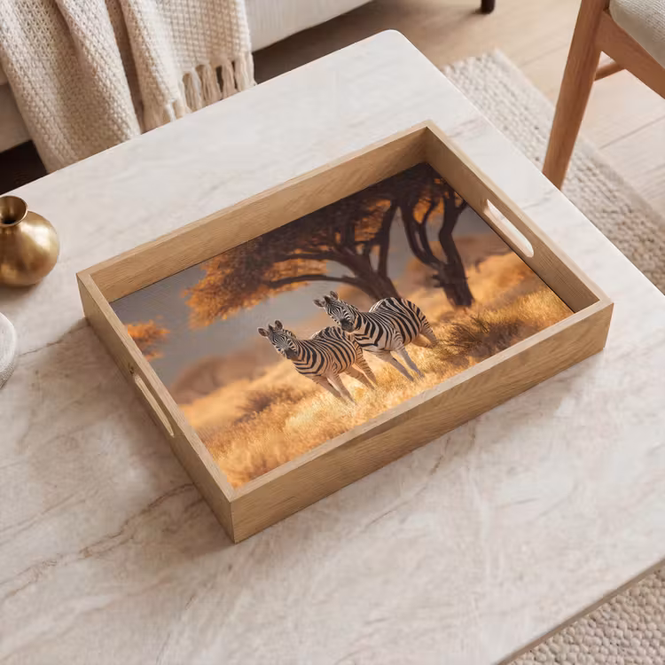 Tray - Zebras - Savannah landscape - Grass — 2