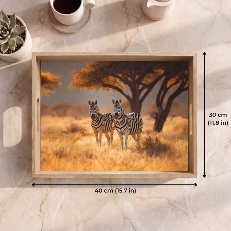 Tray - Zebras - Savannah landscape - Grass — 7