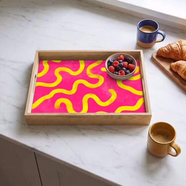 Tray - Line - Yellow - Abstract — 3