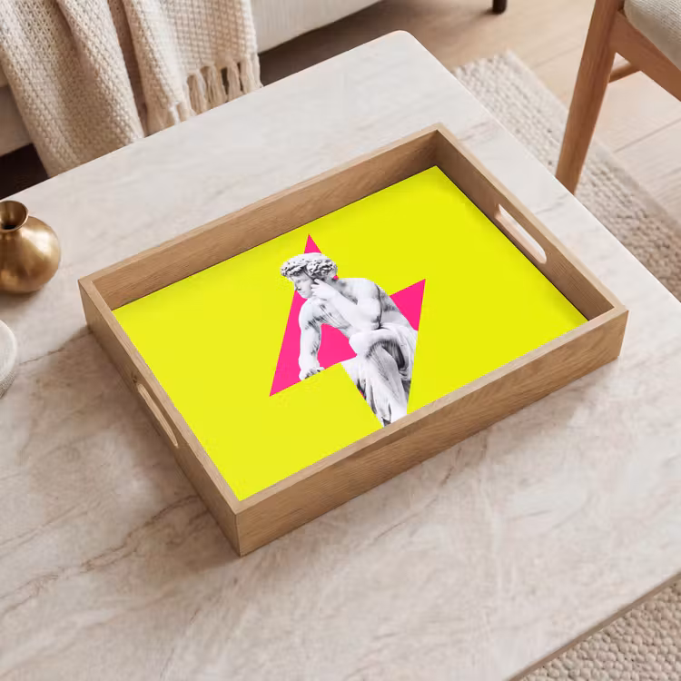 Tray - Statue - Man - Lightning Bolt - Yellow — 2