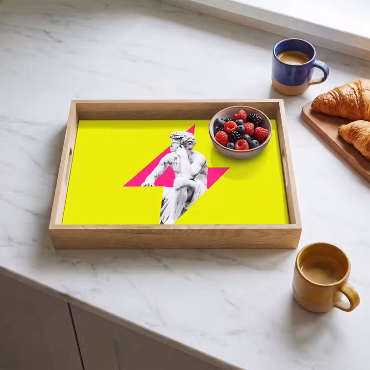 Tray - Statue - Man - Lightning Bolt - Yellow — 3