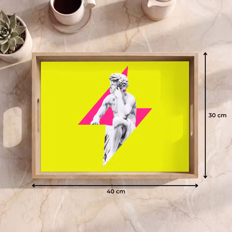 Tray - Statue - Man - Lightning Bolt - Yellow — 8