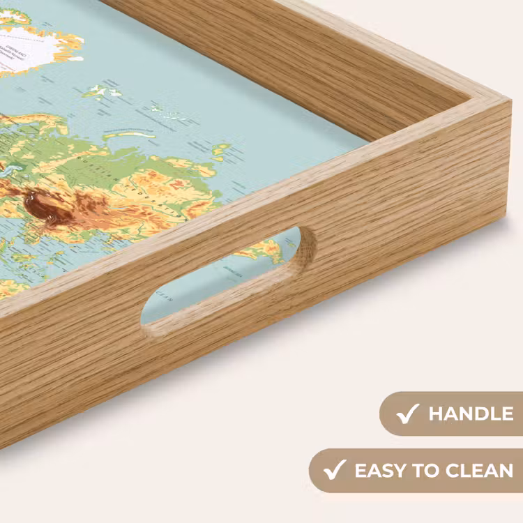 Tray - World map - Realistic - Blue — 9