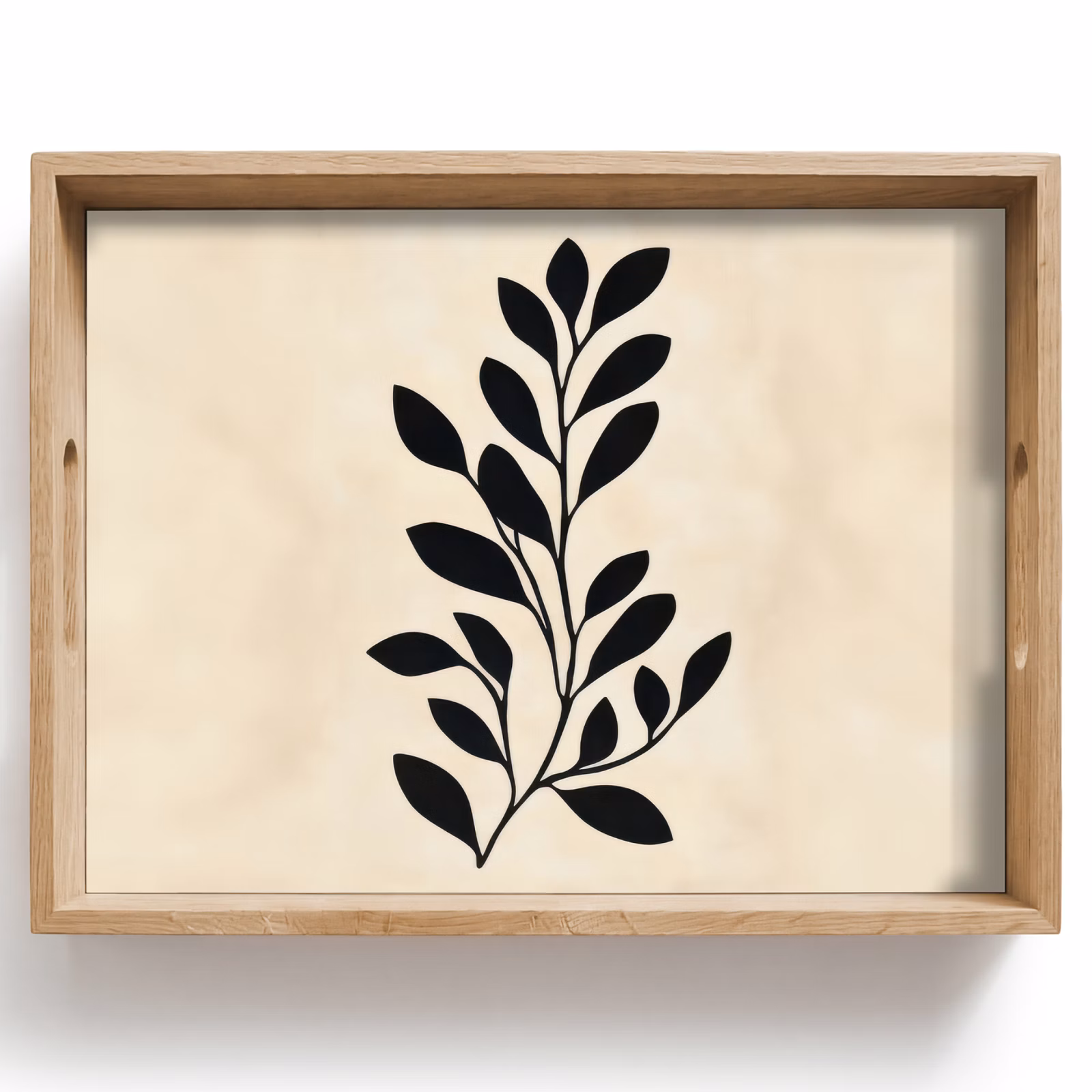 Tray - Minimalist - Branch - Leaves - Black — 1
