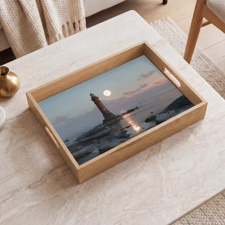 Tray - Lighthouse - Stones - Water - Moon — 2