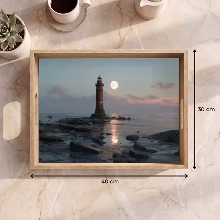 Tray - Lighthouse - Stones - Water - Moon — 8