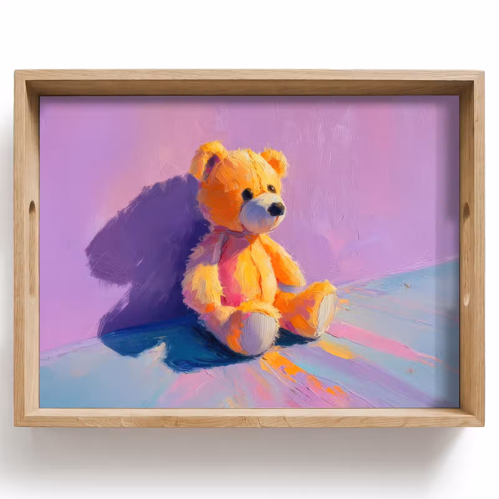 Tray - Teddy bear - Shadow - Brush strokes - Purple — 1