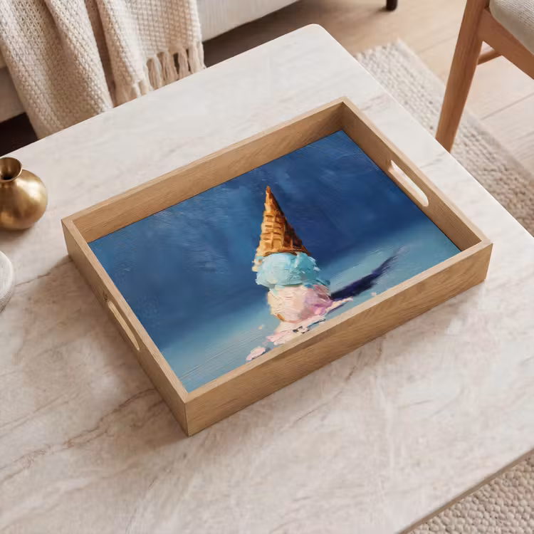 Tray - Ice cream cone - Globes - Melt - Pink — 2