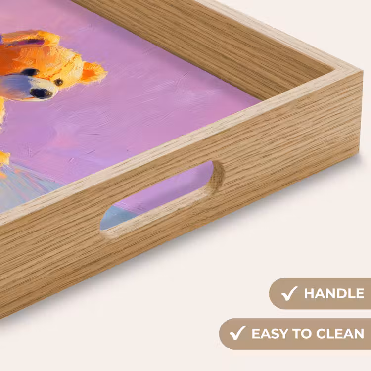 Tray - Teddy bear - Shadow - Brush strokes - Purple — 9