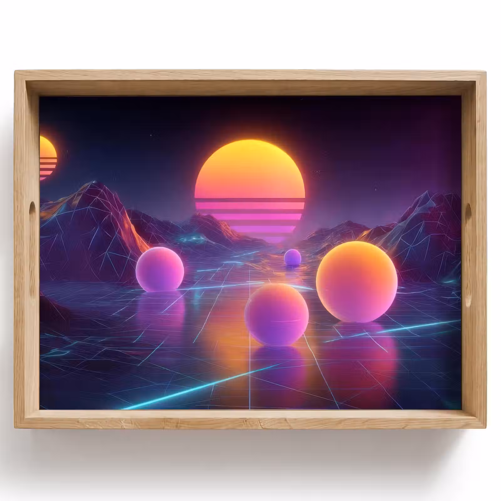 Tray - Landscape - Mountains - Spheres - Light — 1