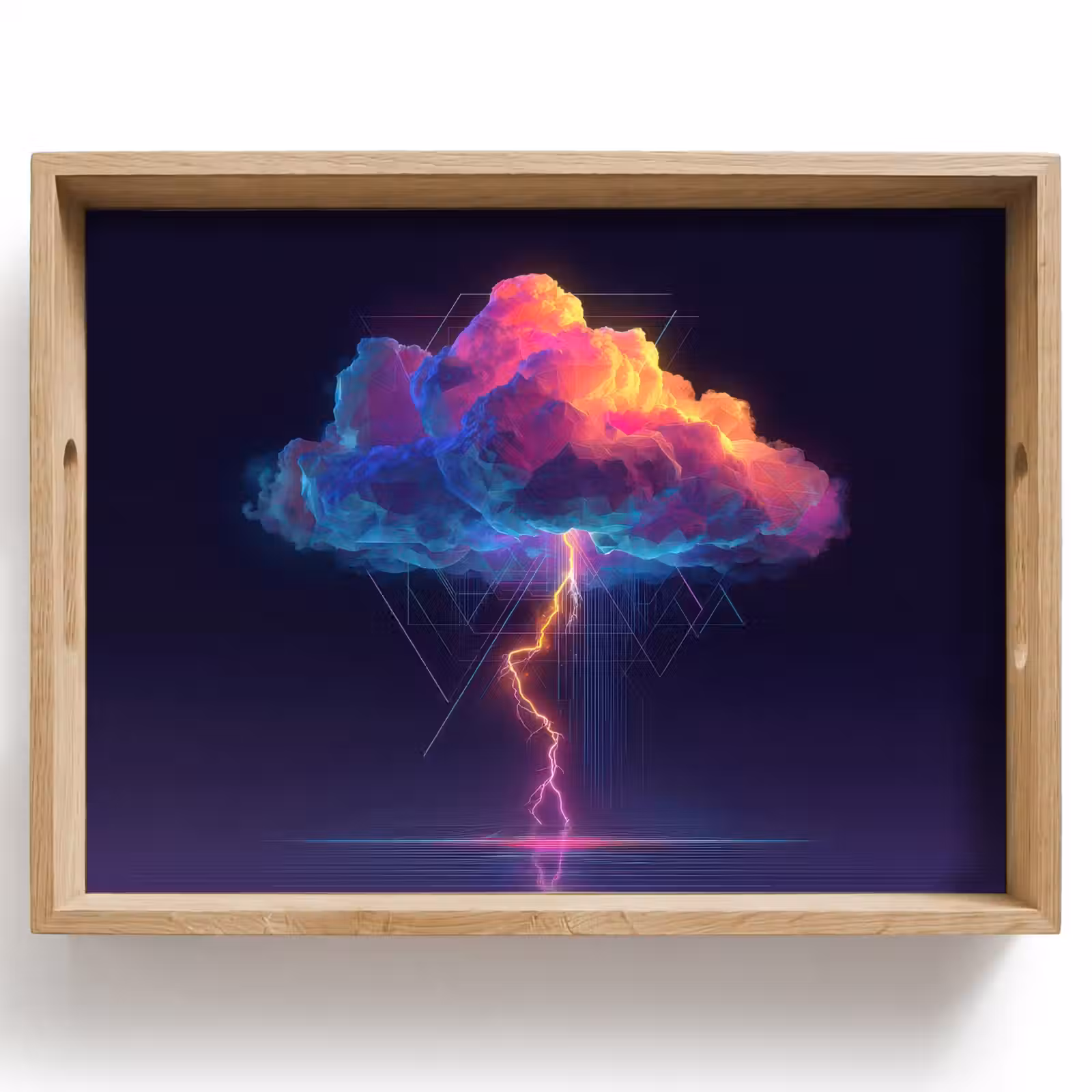 Tray - Thundercloud - Lightning bolt - Light - Blue — 1