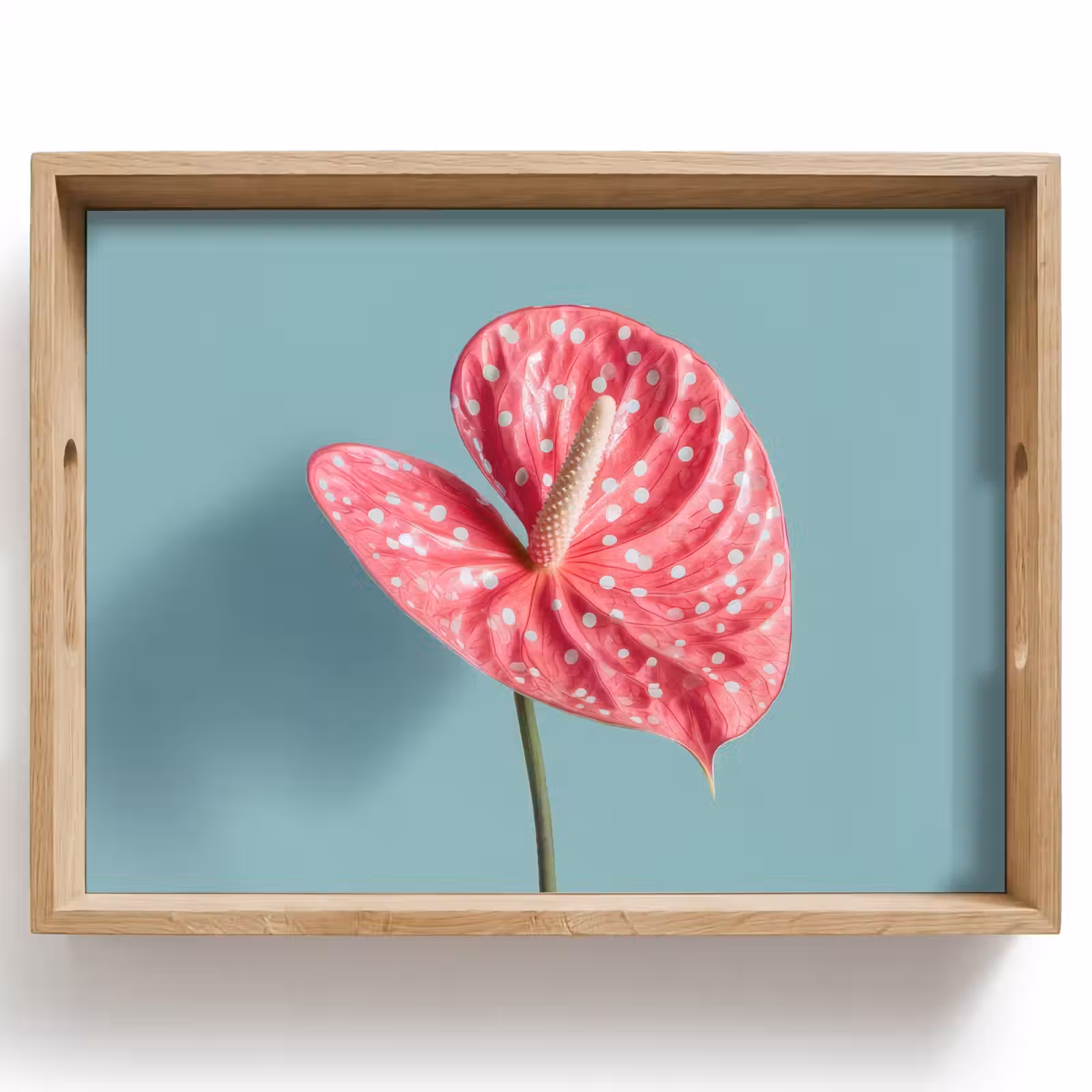 Tray - Leaf - Anthurium - Dots - Pink — 1
