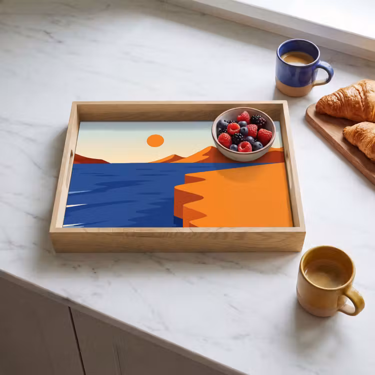 Tray - Landscape - Mountains - Sun - Sea — 3