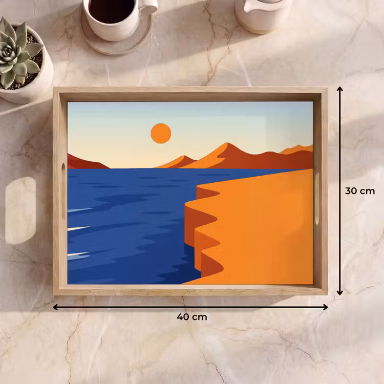 Tray - Landscape - Mountains - Sun - Sea — 8