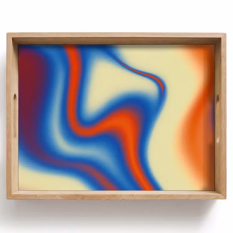 Tray - Waves - Colorful - Abstract — 1