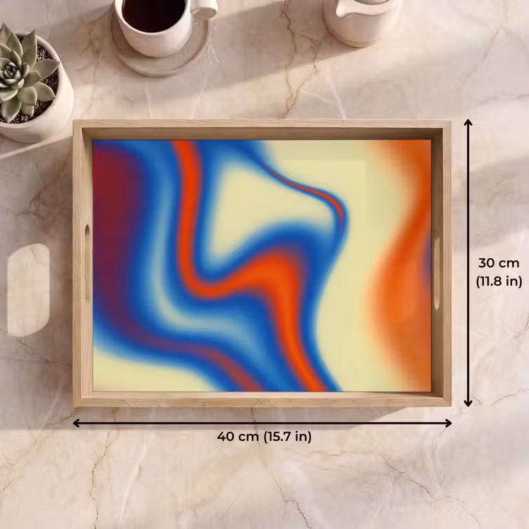 Tray - Waves - Colorful - Abstract — 7