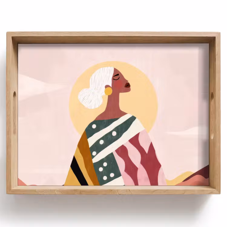 Tray - Woman - Sun - Colorful — 1