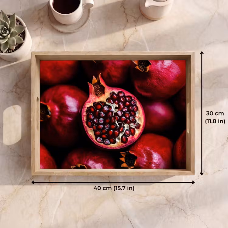 Tray - Pomegranate - Red - Fruit — 7