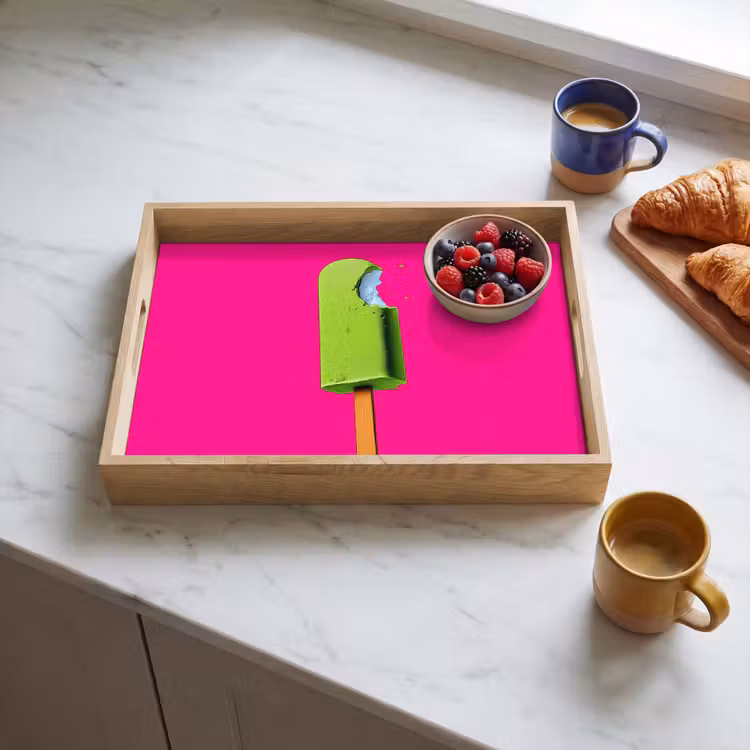 Tray - Ice cream - Stick - Minimalist - Green — 3