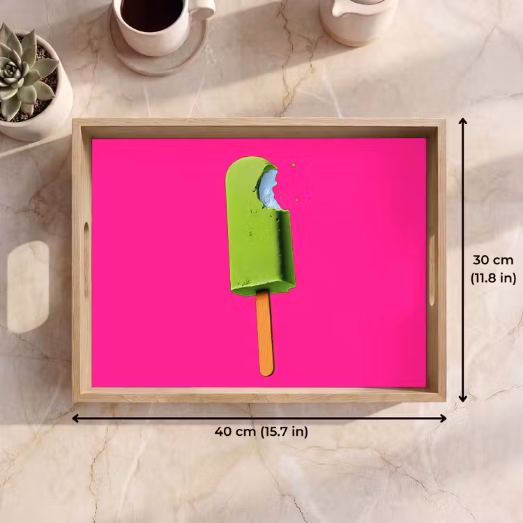 Tray - Ice cream - Stick - Minimalist - Green — 7