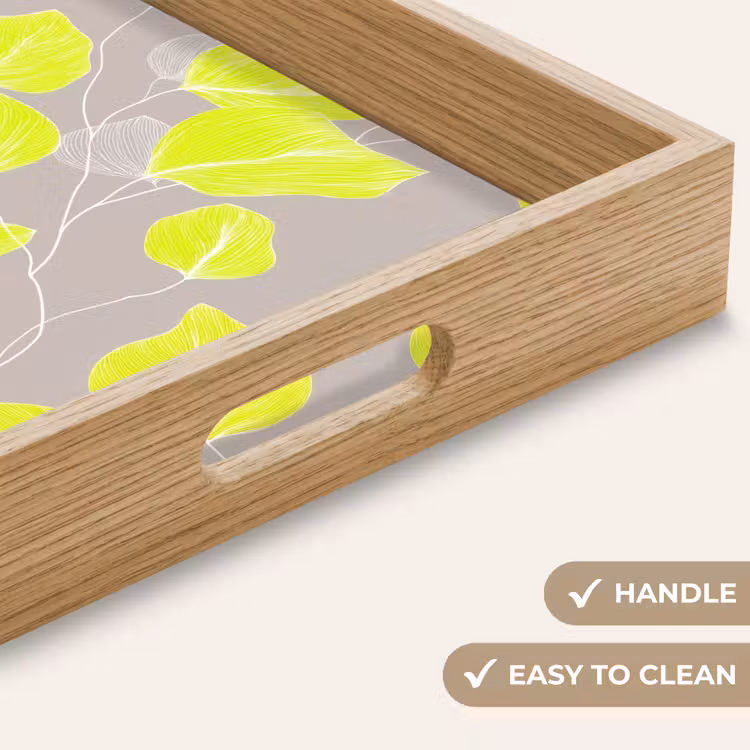Tray - Leaves - Neon - Yellow - Lines — 9