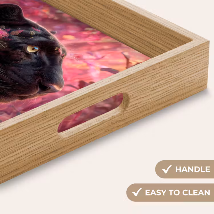 Tray - Leopard - Flowers - Pink — 9