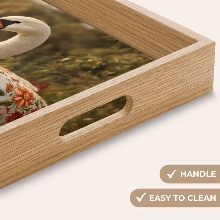 Tray - Swan - Flowers - Nature — 9