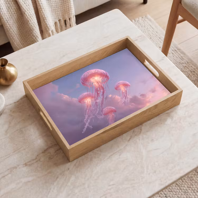 Tray - Jellyfish - Pink - Clouds — 2