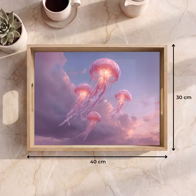 Tray - Jellyfish - Pink - Clouds — 8