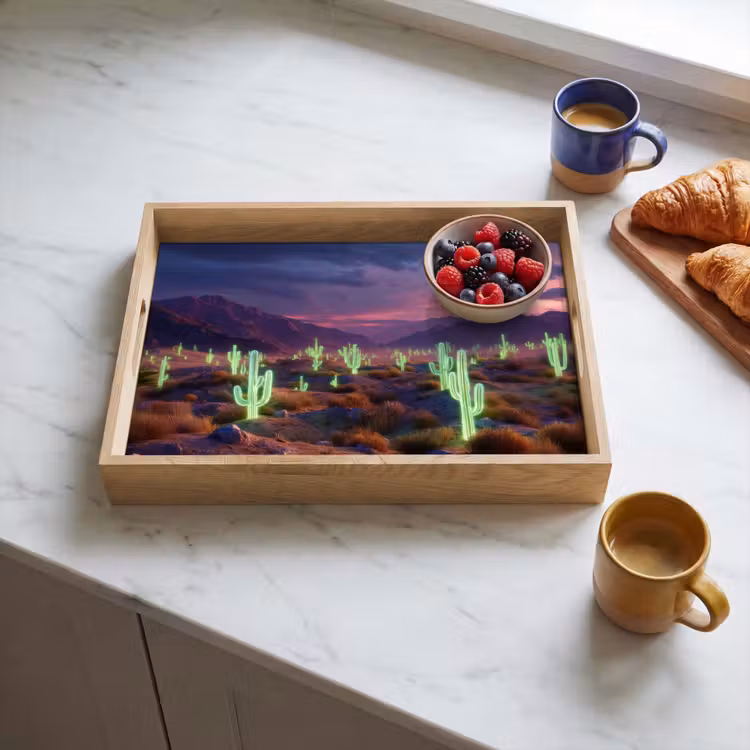 Tray - Neon cacti - Desert - Sunset — 3