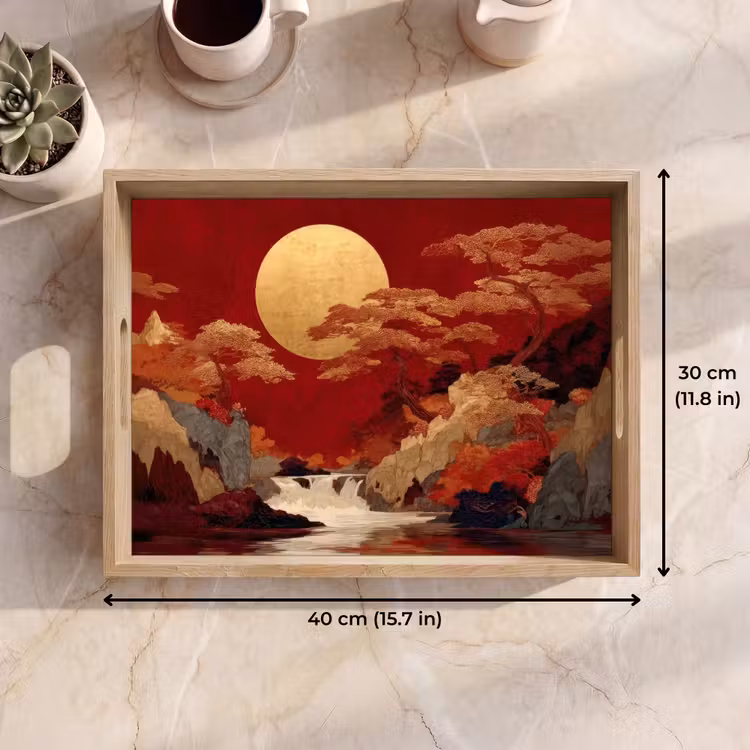 Tray - Full moon - Landscape - Waterfall — 7