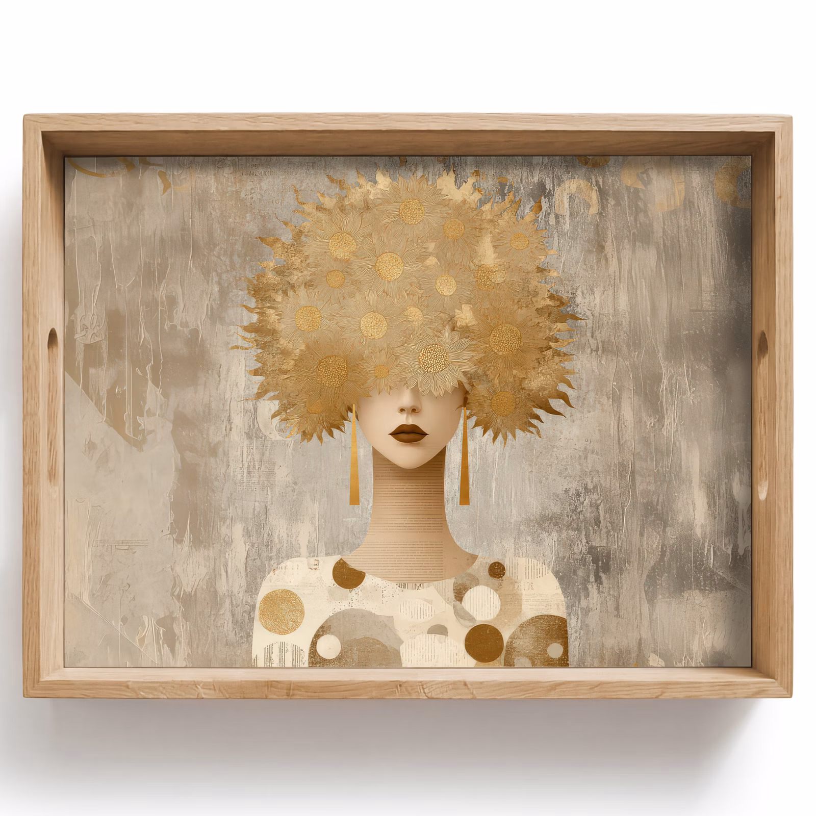 Tray - Gold - Portrait - Woman — 1