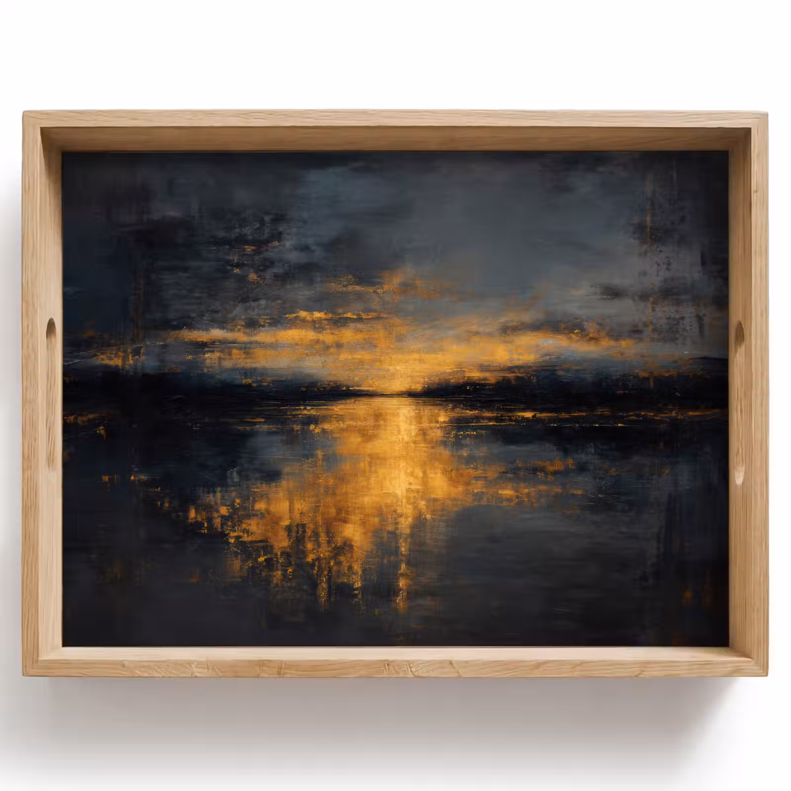 Tray - Golden Reflection on Water — 1