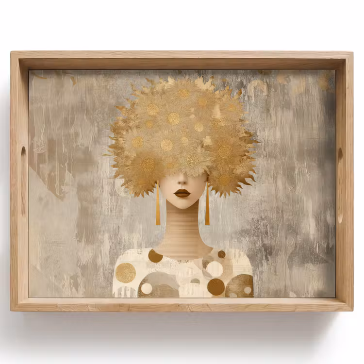 Tray - Gold - Portrait - Woman — 1