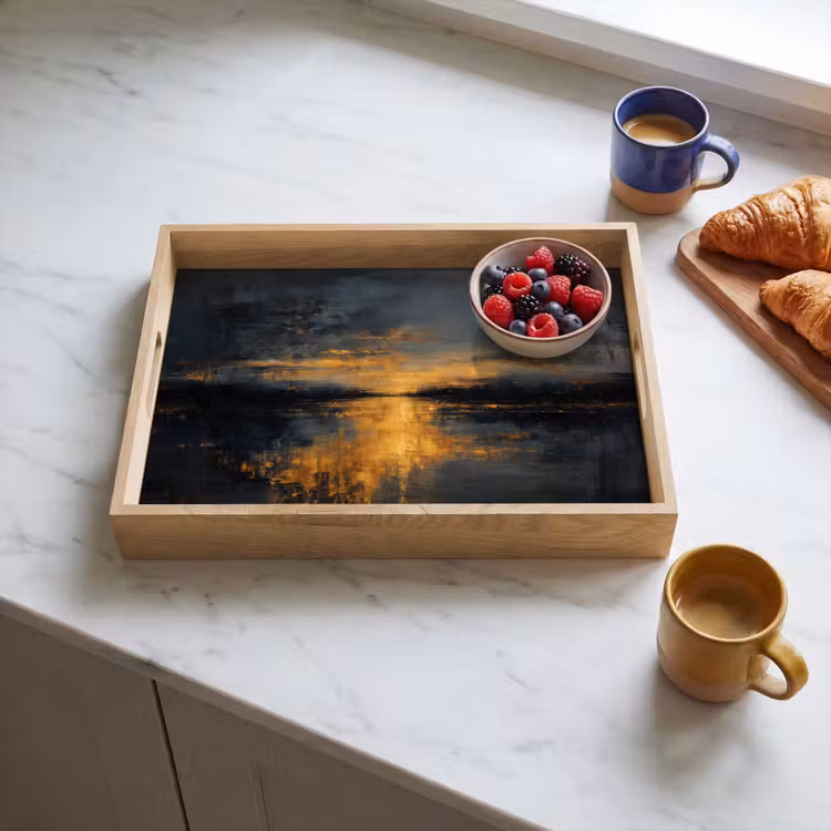 Tray - Golden Reflection on Water — 3