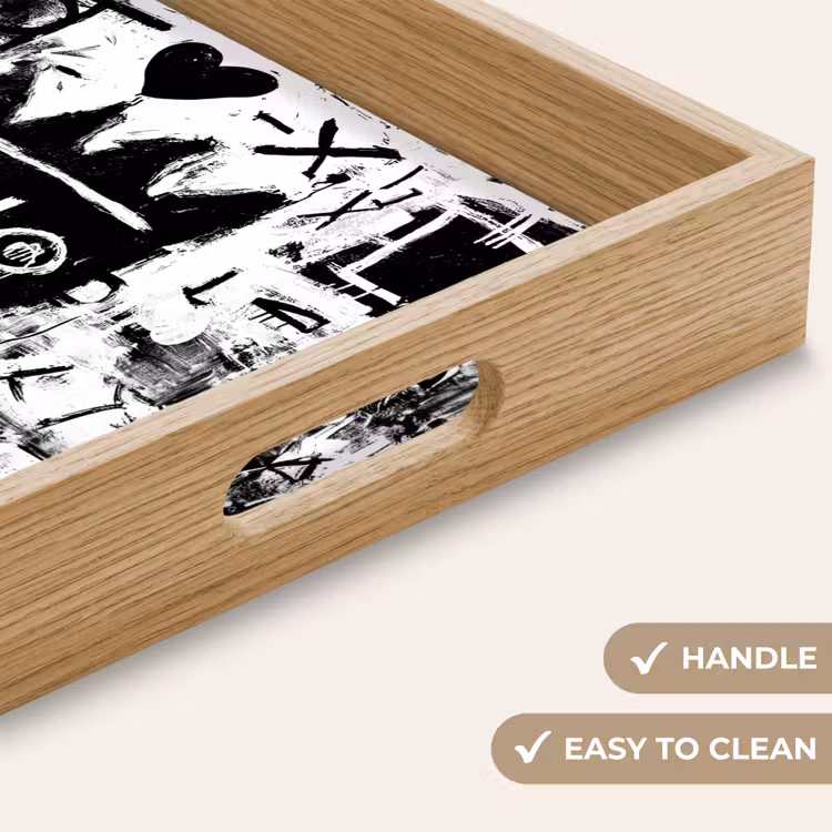 Tray - Shapes - Wanted - Black - Abstract — 9