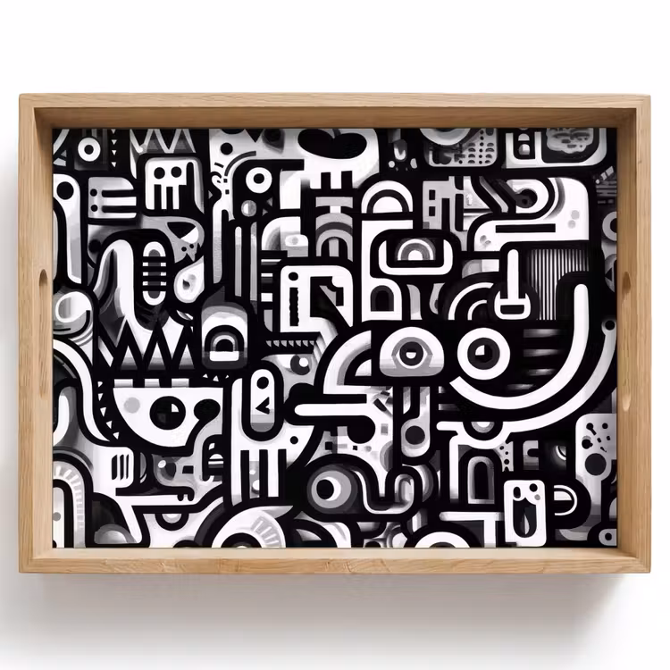 Tray - Symbols - Abstract - Graphic - Black — 1