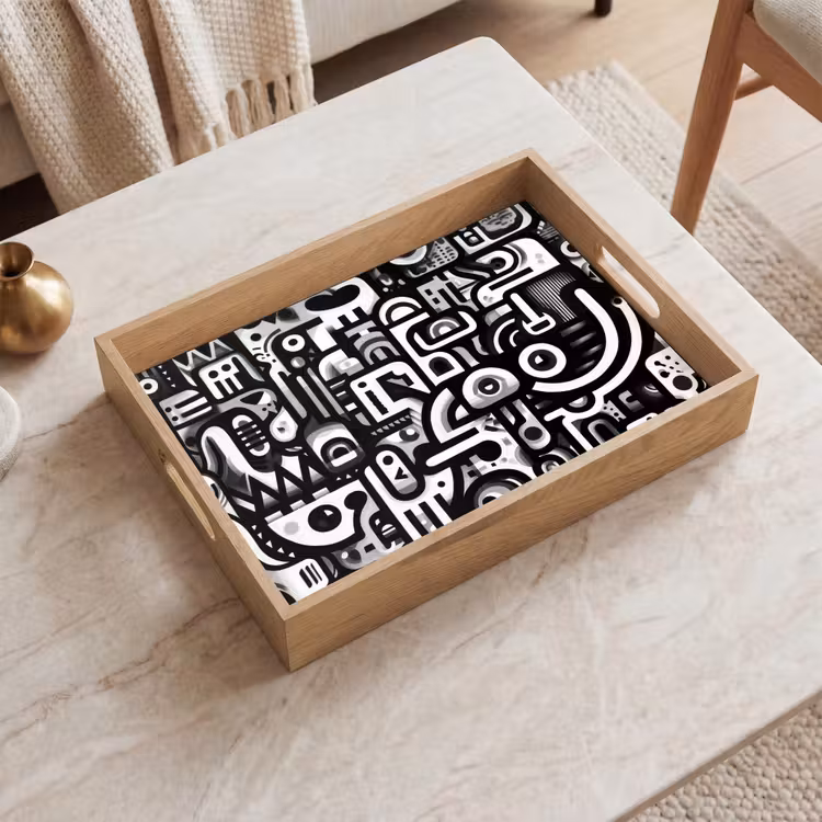 Tray - Symbols - Abstract - Graphic - Black — 2