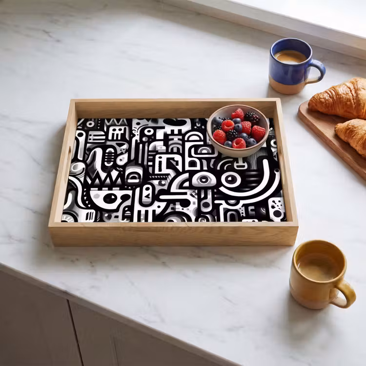 Tray - Symbols - Abstract - Graphic - Black — 3